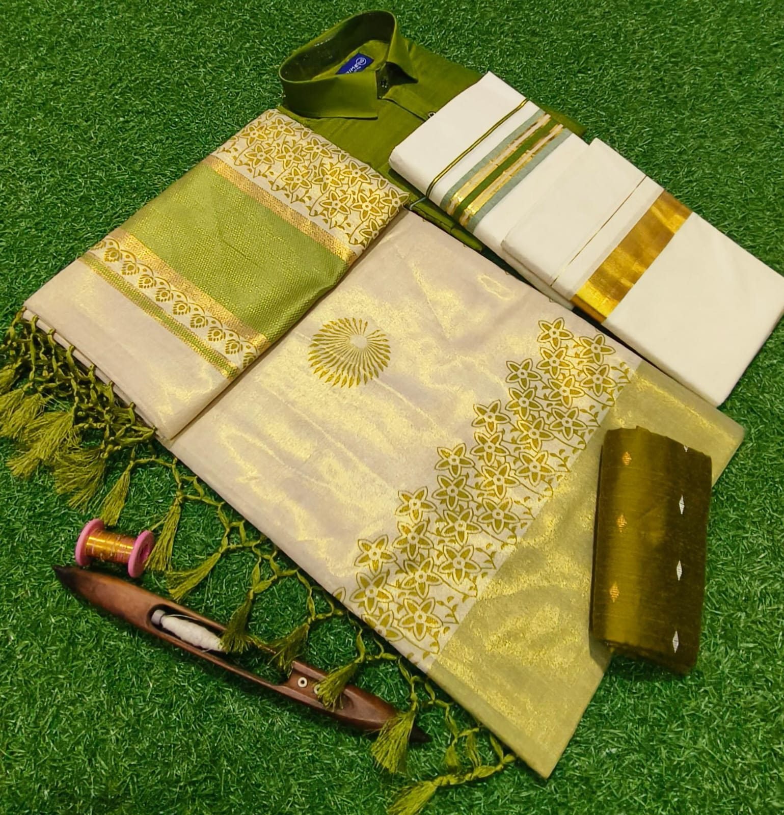 SHIRT SAREE FAMILY COMBO - L