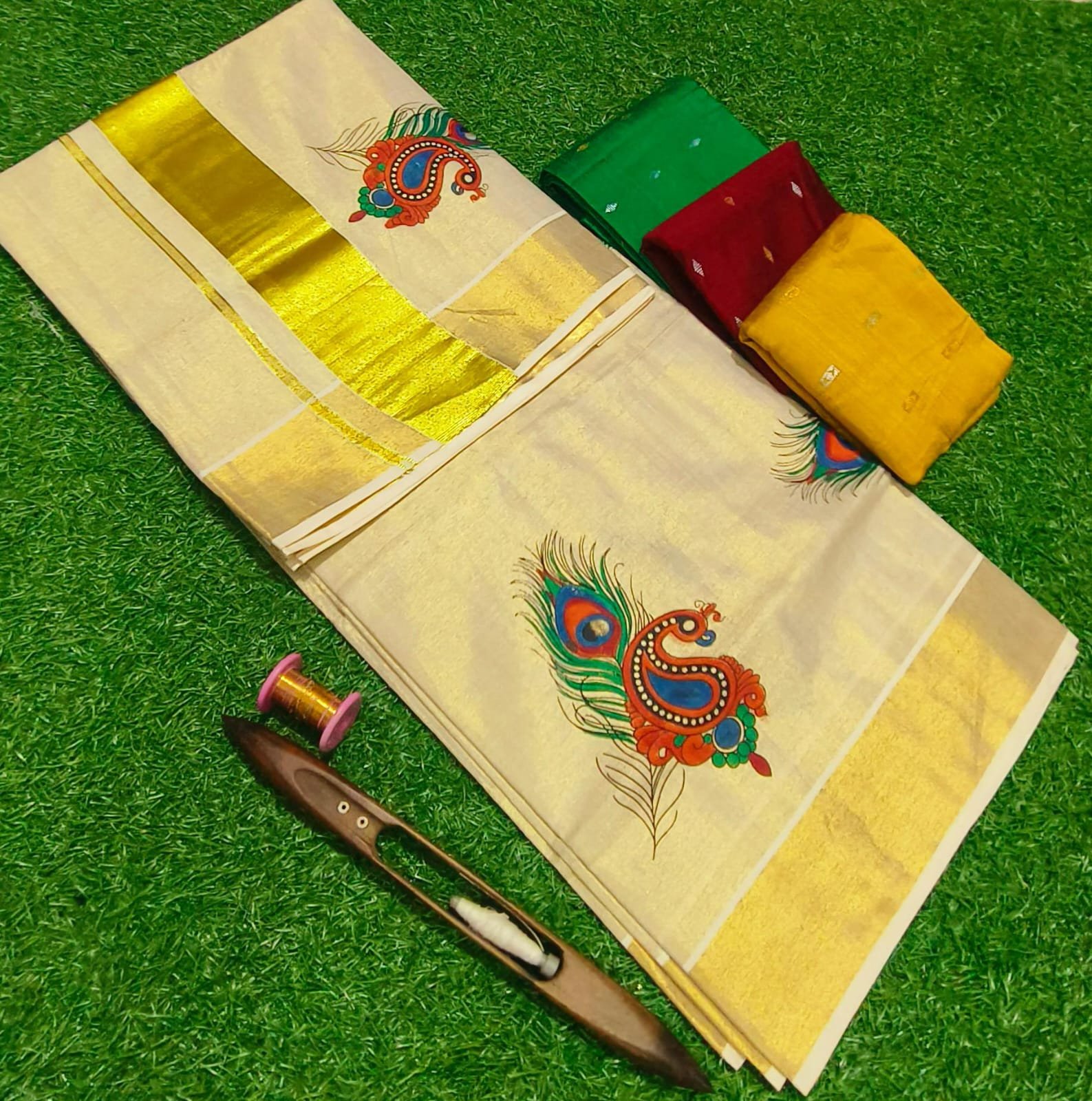 ONAM SPECIAL TISSUE SAREE - Image 2