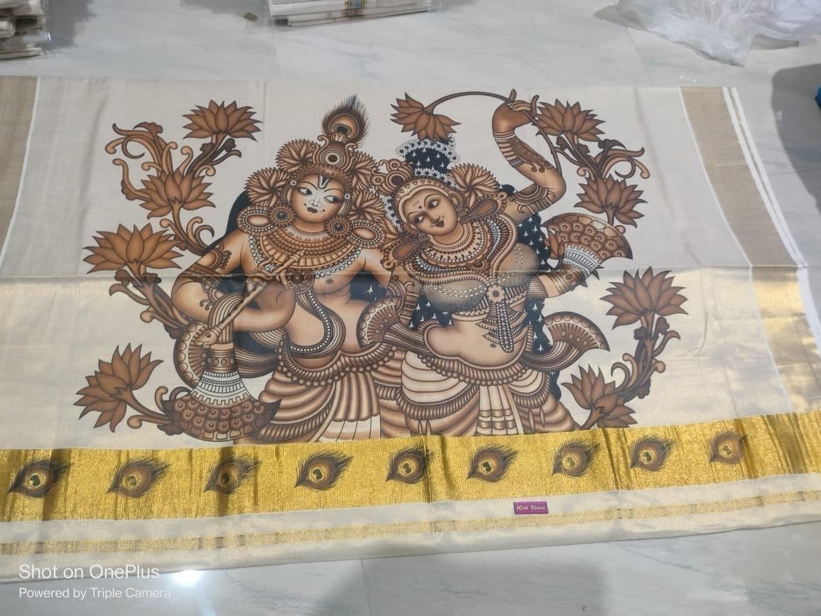 WALL MURAL PRINTEDSAREE COTTON