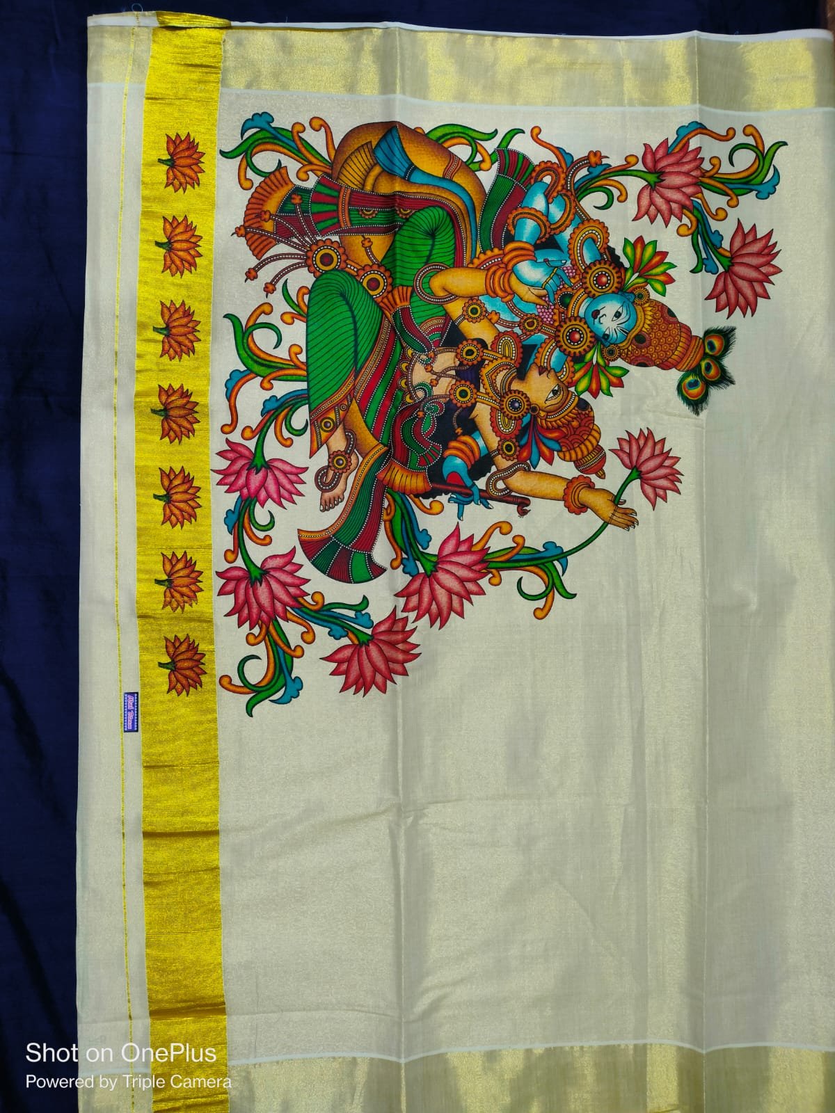 WALL PRINT COTTON SAREE